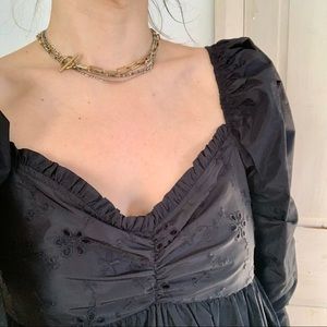 Zara puff sleeve babydoll dress